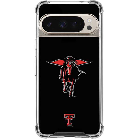 Texas Tech University Red Raiders Logo Pixel 9/9 Pro Clear Case